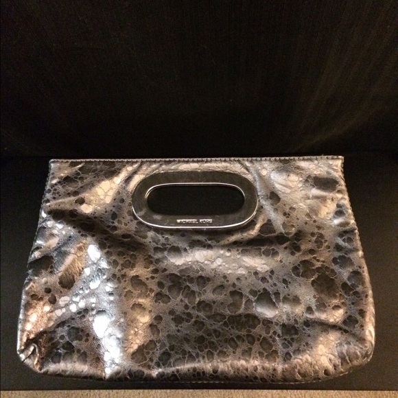 MICHAEL Michael Kors Handbags - Michael Kors Silver Clutch