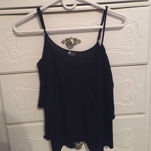 Sparkle and Fade black tank top