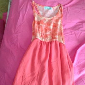 Peach sun dress.