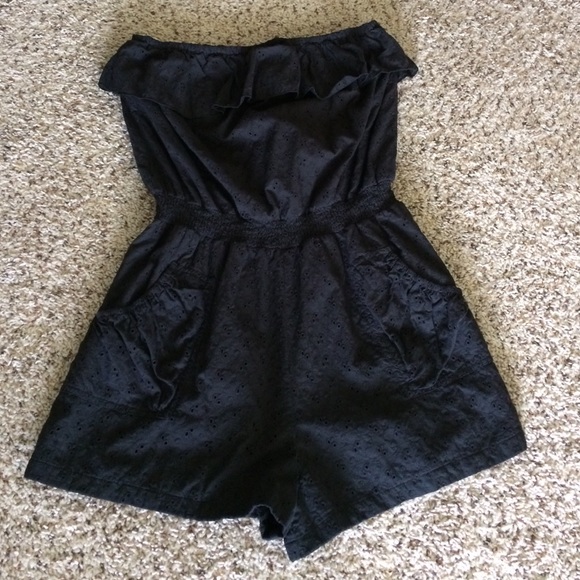 Black Eyelet Romper
