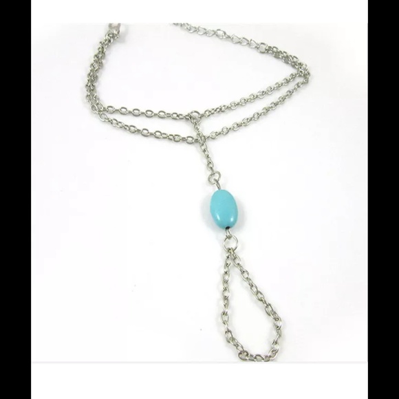 NEW bracelet ring chain turquoise - Picture 2 of 3