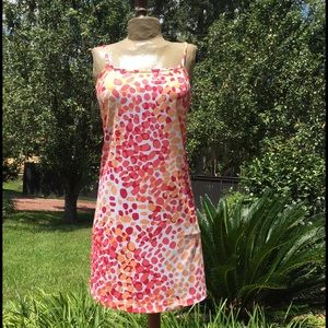 Athleta dress! M peach, white, coral colors