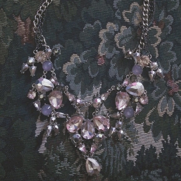 pink & purple studded necklace