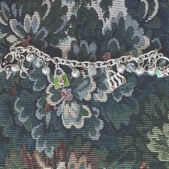 purse-themed charm bracelet