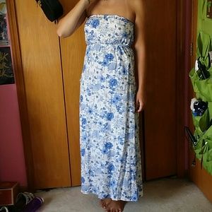 China blue maxi dress