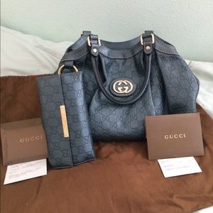 100% Authentic Gucci Sukey bag and matching wallet