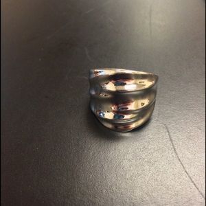 Silver statement ring
