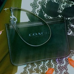 NEW COACH WRISTLET SUEDE BLACK