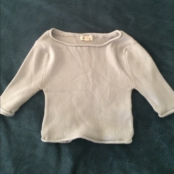 UO Baby blue ribbed crop top