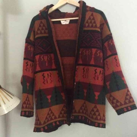 SOLD Hooded button up sweater - Picture 2 of 4