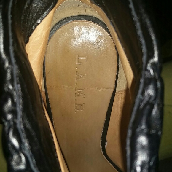 L.A.M.B Suede Bootie w / Leather Ruching - Picture 3 of 4