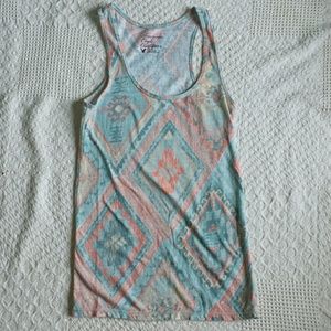 Aztec print tank top