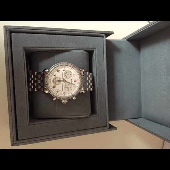 MICHELE SS CSX CHRONO DATE 120 DIAMOND WATCH