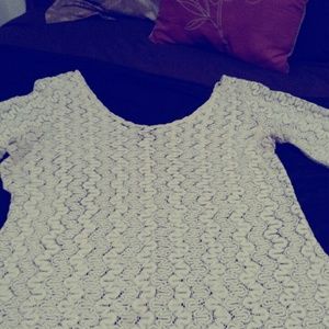 Long Wide Sleeved Lace Shirt