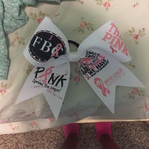 Cancer pink out bow