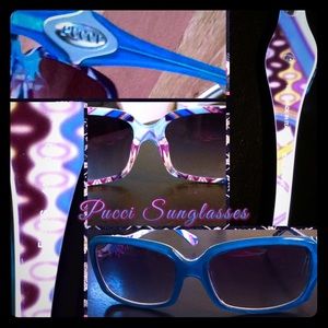 Emilio Pucci teal sunglasses