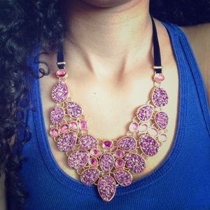 Pink glam statement necklace by Joan Rivers
