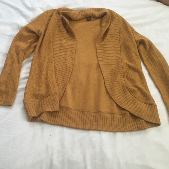 Mustard colored cardigan