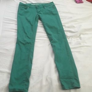 Skinny green jeans!