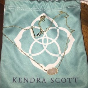 Kendra Scott gold and rose druzy Elisa necklace!