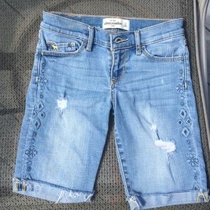 Abercrombie jean shorts.