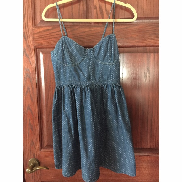 Free People denim bustier dress