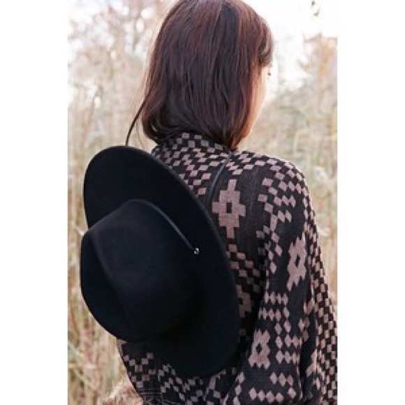 Brixton x Urban Outfitters Black Wool Fedora Hat