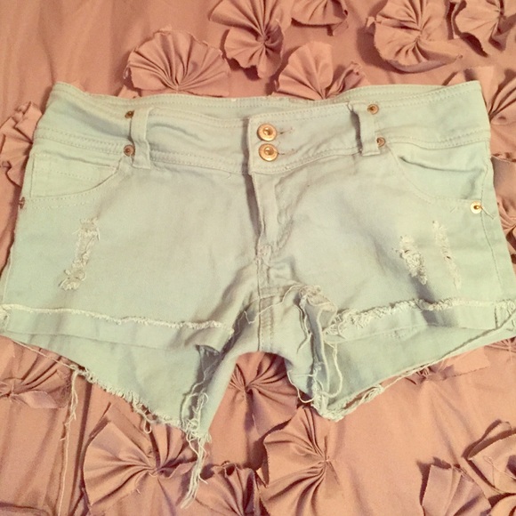 Light teal shorts