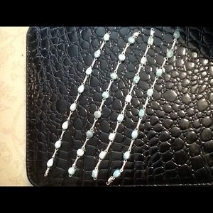 Larimar solid sterling silver bracelets