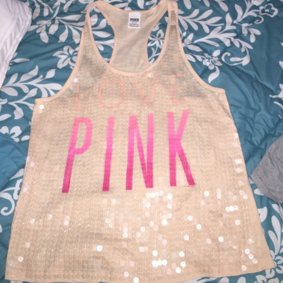 SOLD IN BUNDLE ✔️Sequined PINK Tank