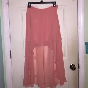Pink high-low skirt