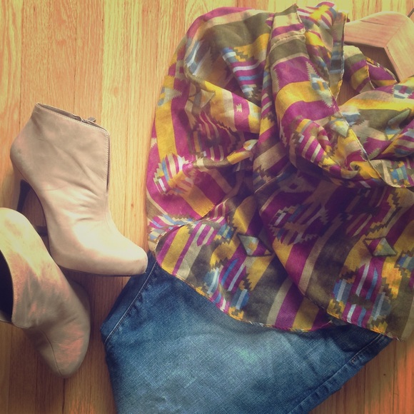 Boho Aztec/Southwestern print infinity scarf