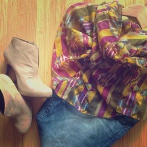 Boho Aztec/Southwestern print infinity scarf