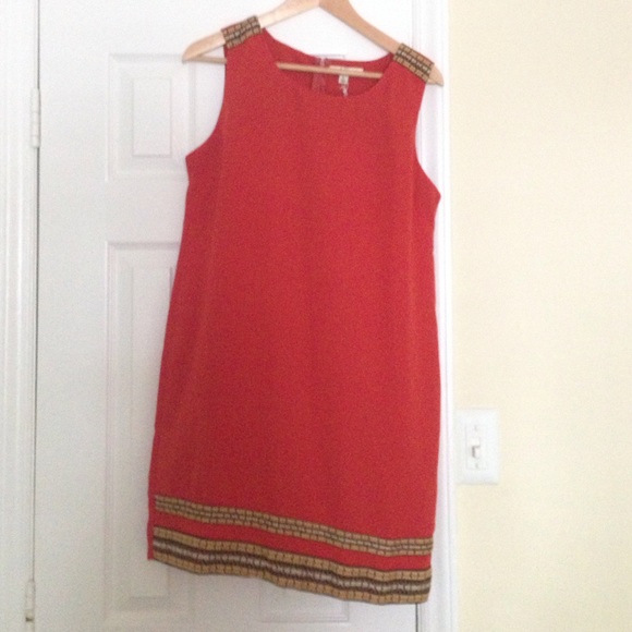 New with tags red-orange sleeveless dress