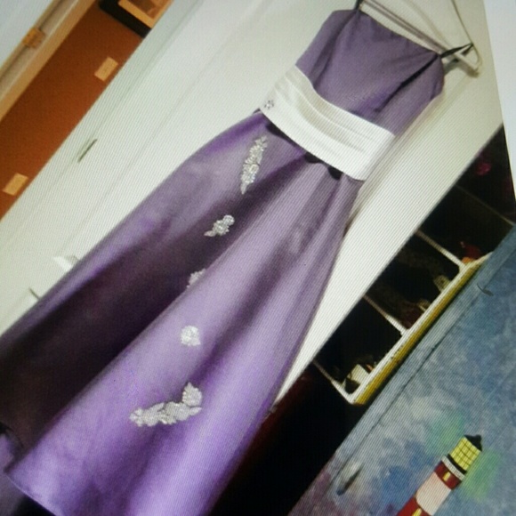 Purple evening gown