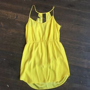 Neon yellow Silk dress