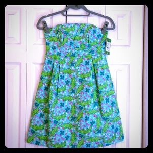 Lilly Pulitzer Gator Betsey Dress Size 0 NWT