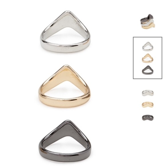 Forever 21 Pointed Midi Ring Set - Picture 2 of 3