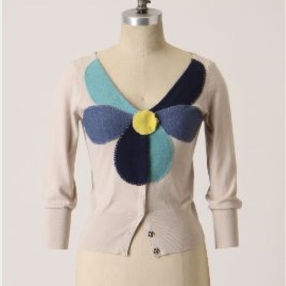 ❌ SOLD Anthropologie Parted Petal Cardigan size L