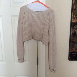 Cropped wool sweater