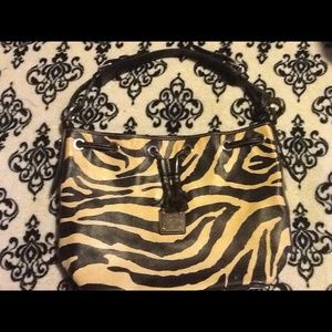 Zebra print handbag