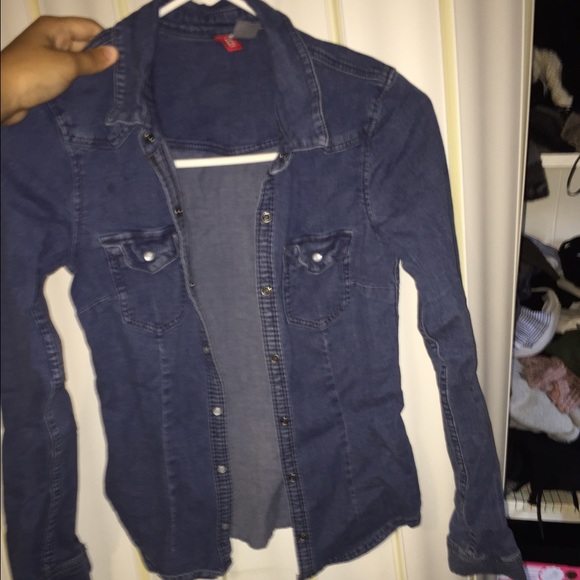 Button up jean shirt