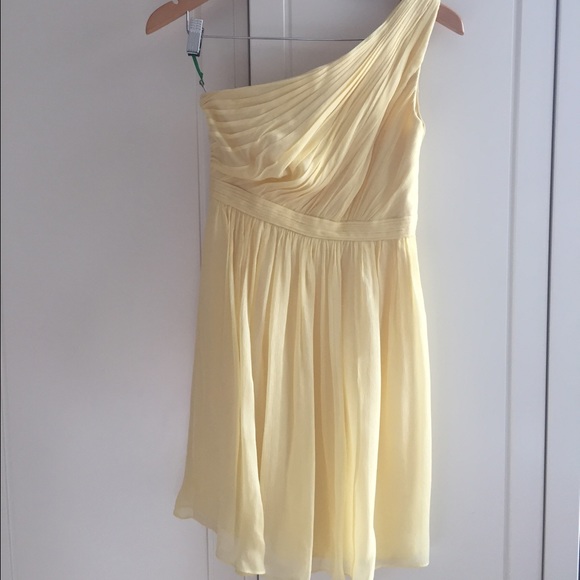 Jcrew Silk Chiffon Yellow Dress