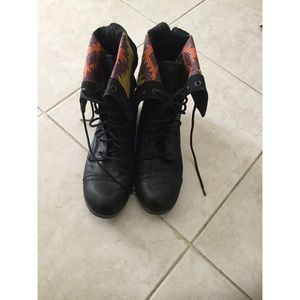 Tribal combat boots