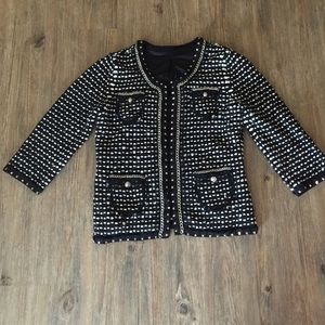 White House Black Market EMBELLISHED SWEATERJACKET