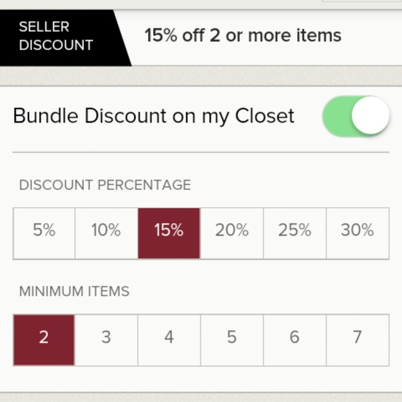 Bundle discount for my items