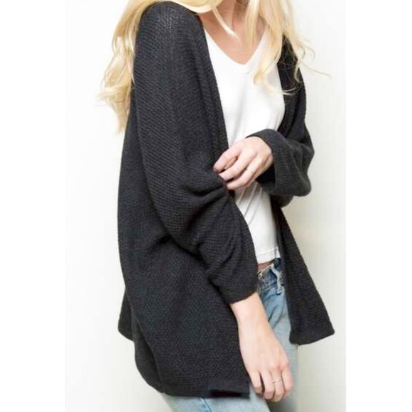 Black slouchy cardigan Clearance
