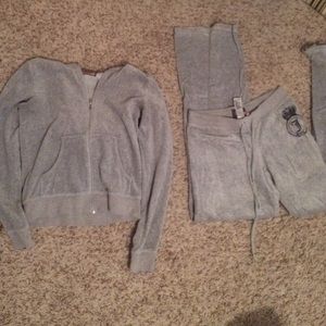 Light gray juicy couture track suit