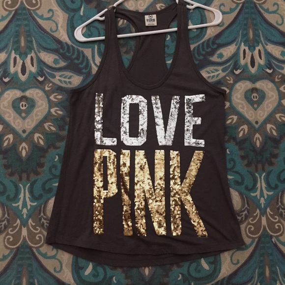 Sequin Pink tank top