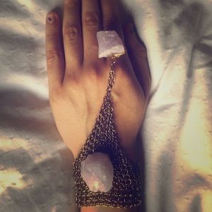 light purple stone ring bracelet